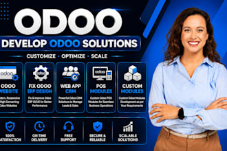 develop odoo website customization fix erp design crm pos modules web app