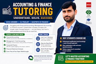 be your finance, accounting and management accounting tutor