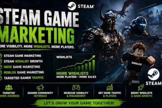steam game promotion steam game marketing steam game wishlist roblox game indie