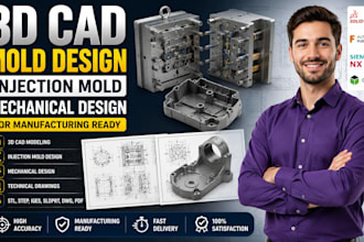 3d cad, mold design, injection mold, and mechanical design