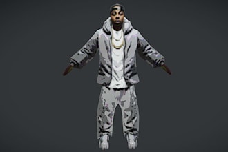 make ps1 retro low poly character model, psx survival horror, rpg unity game,y2k