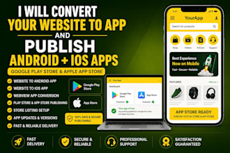 convert your website to app and publish android IOS apps