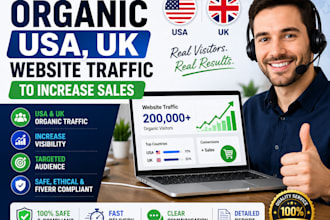 organic USA,UK website traffic to increase sales