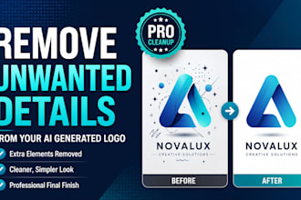 remove unwanted details from your ai generated logo