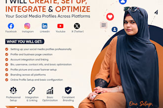 create all social media profile setup integration