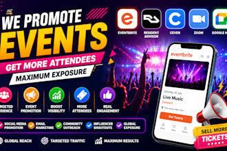 promote event, show, concert, webinar, seminar, eventbrite, resident advisor