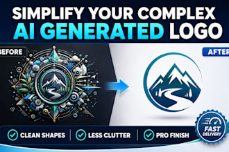 simplify your complex ai generated logo