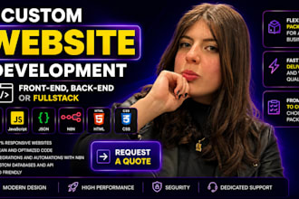 build a custom website with frontend and backend