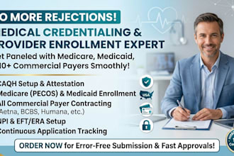 handle provider credentialing, medicare enrollment, and payer setup