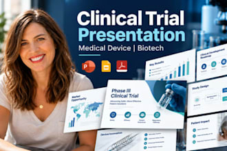 design clinical trial presentation, medical device powerpoint