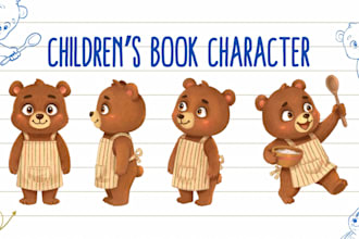 draw kids character design for children storybook