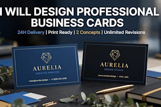 design a modern business card for your brand