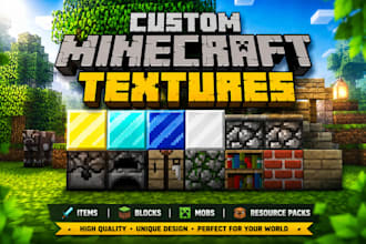 create custom minecraft textures for items, blocks, mobs, and resource packs