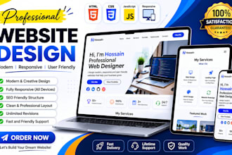 design a professional responsive website UI