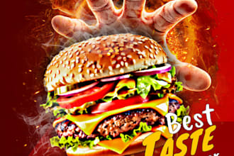 design eye catching food posters and product posters
