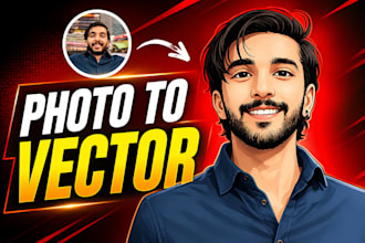 convert your photo into a vector portrait or cartoon avatar