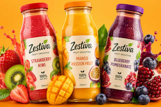 do product packaging, bottle label, label, box and pouch design for your product