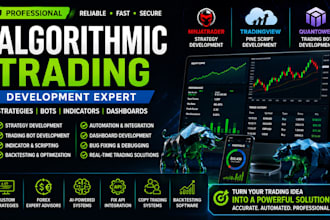 develop python algorithmic trading, ninjatrader sierra chart and dashboards