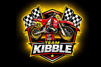create fantastic motorcycle racing team logo