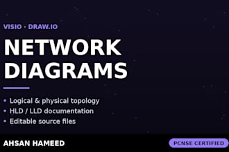 create professional network topology diagram and documentation