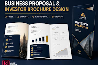 design a professional business proposal, franchise, or investor brochure