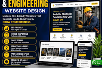 design electrician, solar, electrical contractor, and engineering website