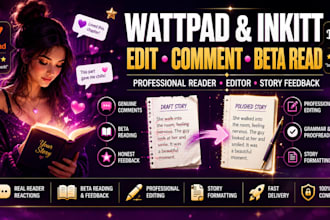 write, edit, read, comment and format your wattpad or inkitt story
