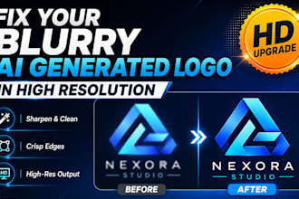 fix your blurry ai generated logo in high resolution