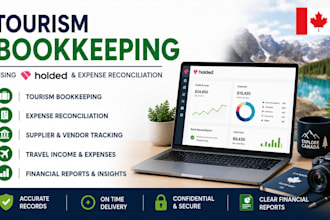 provide tourism bookkeeping using holded and expense reconciliation