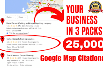 do 25000 google maps citations for gmb ranking and local SEO