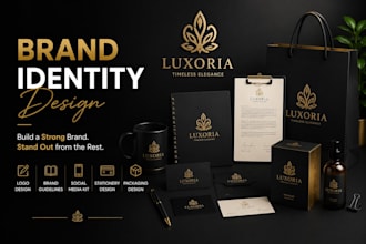 design a premium brand identity and brand style guide