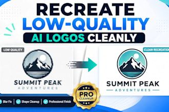 recreate your low quality ai generated logo cleanly
