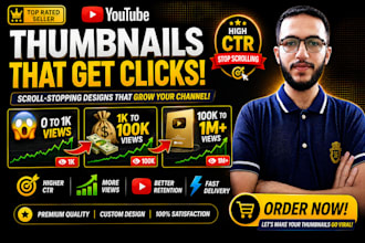 design a scroll stopping youtube thumbnail for your faceless channel