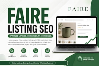 optimize your faire product listings for SEO and wholesale sales