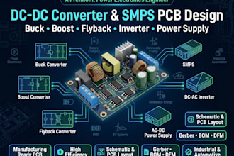 design buck, boost, flyback, smps, inverter, and power supply pcb