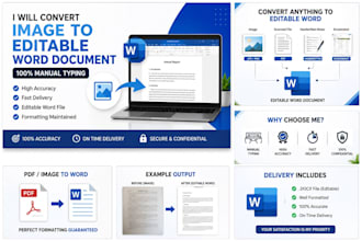 convert image to editable word document manually