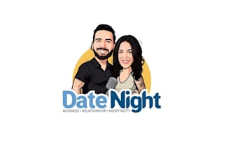 design podcast husband wife logo