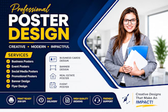 poster design, professional, custom, business and event