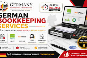 clean up catch up german bookkeeping datev or lexoffice reconcile bank transacts