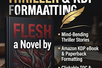 write or format your psychological thriller novel for amazon kdp