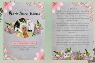 design sophisticated funeral posters and programmes