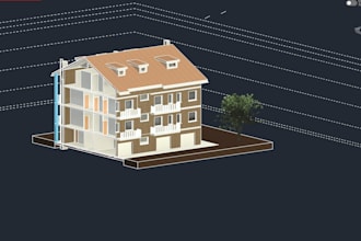 convert 2d cad to 3d revit bim model and run simscale analisis