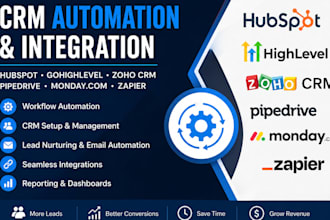 setup hubspot gohighlevel zoho CRM zapier integration
