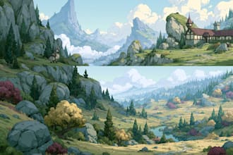 draw fantasy concept art or illustration