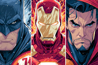 create custom comic book illustration and graphic novel art