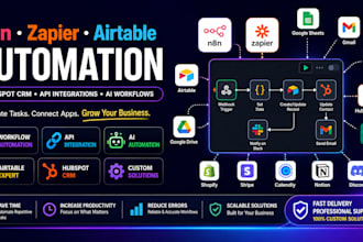 build n8n zapier airtable hubspot CRM API automation workflows