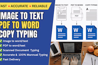 convert image to text, PDF to word and copy typing
