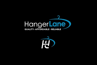 design powerful clothing hanger packaging logo