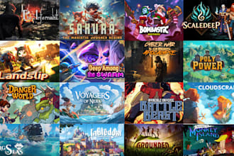 design steam store game poster marketing banner game cover banner header