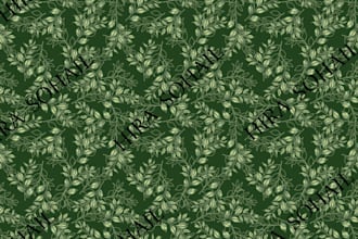 create unique botanical and floral seamless patterns for textile fabric
